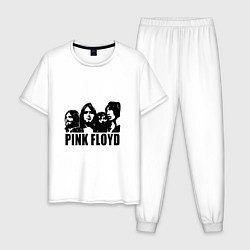 Пижама хлопковая мужская Pink Floyd, цвет: белый