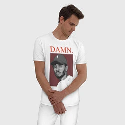 Пижама хлопковая мужская Kendrick Lamar: DAMN, цвет: белый — фото 2