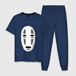 Пижама хлопковая мужская Безликий Бог Каонаси, цвет: тёмно-синий