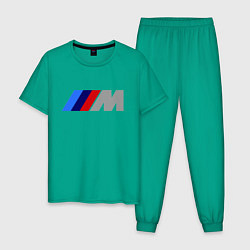 Пижама хлопковая мужская BMW M, цвет: зеленый