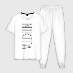 Пижама хлопковая мужская Nikita Font, цвет: белый