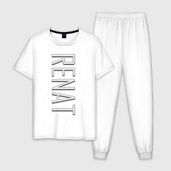 Пижама хлопковая мужская Renat Font, цвет: белый