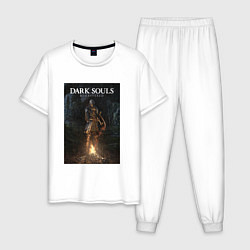 Пижама хлопковая мужская Dark Souls: Remastered, цвет: белый