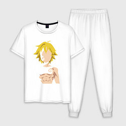 Пижама хлопковая мужская Meliodas, цвет: белый