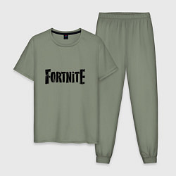 Пижама хлопковая мужская Fortnite Logo, цвет: авокадо