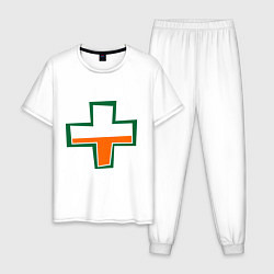 Пижама хлопковая мужская TF2 Health, цвет: белый