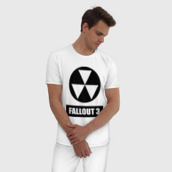 Пижама хлопковая мужская Fallout 3, цвет: белый — фото 2
