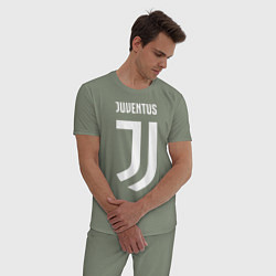 Пижама хлопковая мужская FC Juventus, цвет: авокадо — фото 2