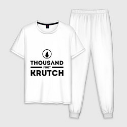 Пижама хлопковая мужская Thousand Foot Krutch, цвет: белый