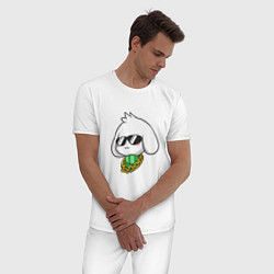 Пижама хлопковая мужская Undertale: Asriel SWAG, цвет: белый — фото 2