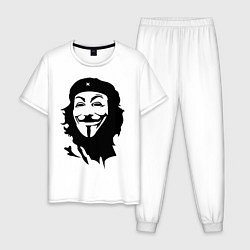 Пижама хлопковая мужская Vendetta Chegevara, цвет: белый