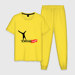 Пижама хлопковая мужская Turnikman, цвет: желтый