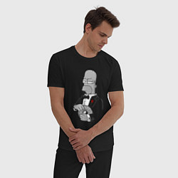 Пижама хлопковая мужская Дон Гомер, цвет: черный — фото 2