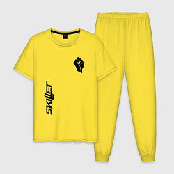 Пижама хлопковая мужская Skillet Force цвета желтый — фото 1