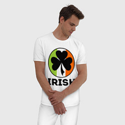 Пижама хлопковая мужская Irish - цвет флага, цвет: белый — фото 2