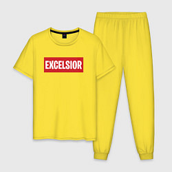 Пижама хлопковая мужская Stan Lee, цвет: желтый