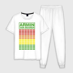 Пижама хлопковая мужская Armin van Buuren: EQ, цвет: белый