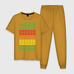 Пижама хлопковая мужская Armin van Buuren: EQ, цвет: горчичный