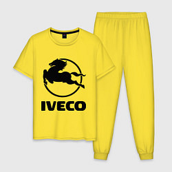 Пижама хлопковая мужская Iveco, цвет: желтый