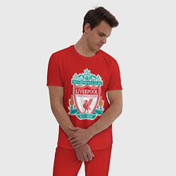 Пижама хлопковая мужская Liverpool FC, цвет: красный — фото 2