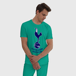 Пижама хлопковая мужская Tottenham FC, цвет: зеленый — фото 2