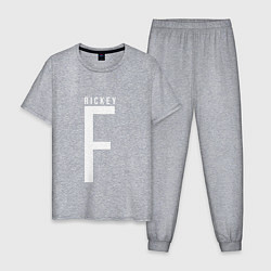 Пижама хлопковая мужская Rickey F, цвет: меланж