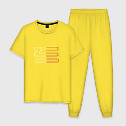 Пижама хлопковая мужская Introducing Zhu, цвет: желтый