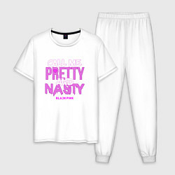 Пижама хлопковая мужская Call Me Pretty & Nasty, цвет: белый