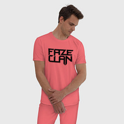 Пижама хлопковая мужская FaZe Clan, цвет: коралловый — фото 2