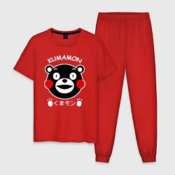 Пижама хлопковая мужская Kumamon, цвет: красный