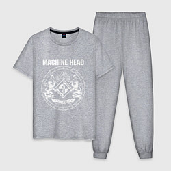 Пижама хлопковая мужская Machine Head MCMXCII, цвет: меланж