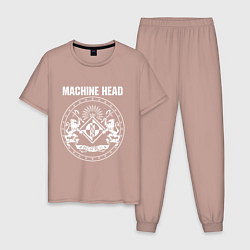 Пижама хлопковая мужская Machine Head MCMXCII, цвет: пыльно-розовый