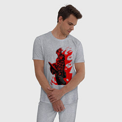 Пижама хлопковая мужская Убийца гоблинов, цвет: меланж — фото 2