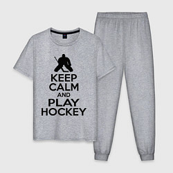 Мужская пижама Keep Calm & Play Hockey