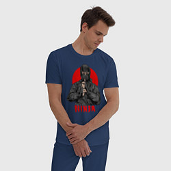 Пижама хлопковая мужская Sun Ninja, цвет: тёмно-синий — фото 2