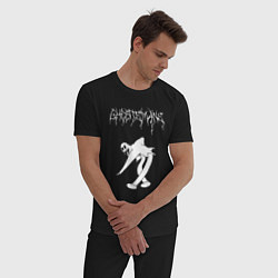 Пижама хлопковая мужская Ghostemane 2, цвет: черный — фото 2