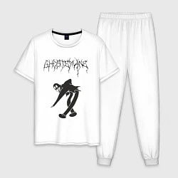 Пижама хлопковая мужская Ghostemane 3, цвет: белый