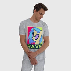 Пижама хлопковая мужская DJ Pon-3 RAVE, цвет: меланж — фото 2
