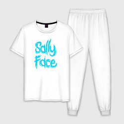 Пижама хлопковая мужская SALLY FACE, цвет: белый