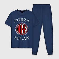 Пижама хлопковая мужская Forza Milan цвета тёмно-синий — фото 1