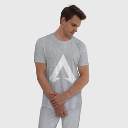 Пижама хлопковая мужская Apex Symbol, цвет: меланж — фото 2