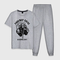 Пижама хлопковая мужская Parkway Drive: Deadweight цвета меланж — фото 1