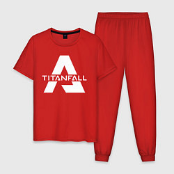 Пижама хлопковая мужская Apex Legends x Titanfall, цвет: красный