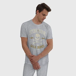 Пижама хлопковая мужская Stone Sour: Gold Bones, цвет: меланж — фото 2