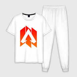 Пижама хлопковая мужская Apex Legends: Symbol, цвет: белый