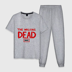 Пижама хлопковая мужская The walking Dead AMC, цвет: меланж