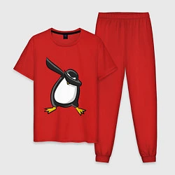 Пижама хлопковая мужская DAB Pinguin, цвет: красный