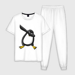 Пижама хлопковая мужская DAB Pinguin, цвет: белый