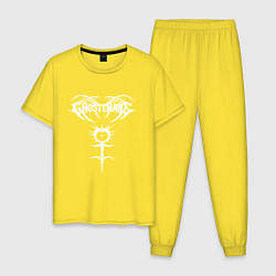Пижама хлопковая мужская GHOSTEMANE, цвет: желтый