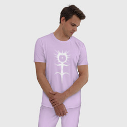 Пижама хлопковая мужская GHOSTEMANE, цвет: лаванда — фото 2